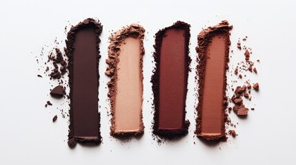 eye shadow strokes texture. Selective focus.