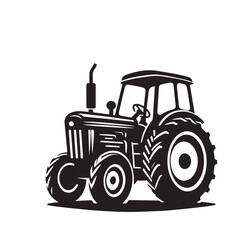 Fototapeta premium tractor silhouette isolated on white background.