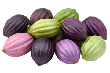 Fresh ripe watermelon and almonds on white background, showcasing healthy, juicy, and organic fruits in a vibrant and natural setting