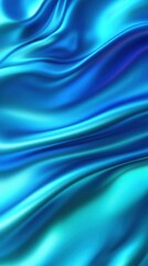 Fototapeta premium Abstract blue fabric showing flowing waves and elegant smooth textures