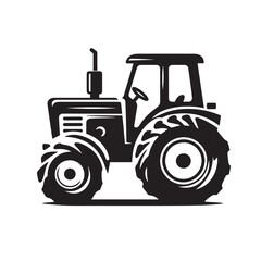 Tractor isolated on white background. Tractor vector logo, icon