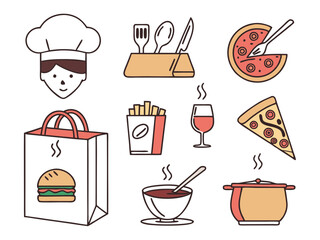 Set of Food and Restaurant Icons