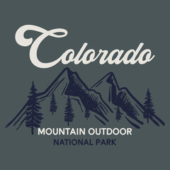 Colorado Mountain Outdoor National Park.eps