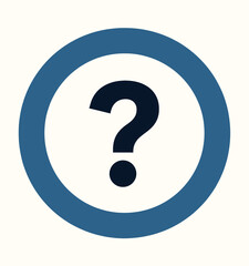 Blue Circle Question Mark Graphic Icon