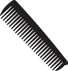 Comb or Hairbrush silhouette, black and white silhouette, vector and illustration