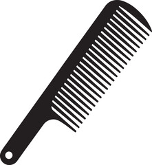 Comb or Hairbrush silhouette, black and white silhouette, vector and illustration