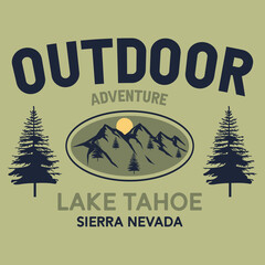 Lake Tahoe Sierra Nevada Outdoor Adventure.eps