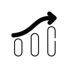 Chart vector icon stock illustration 