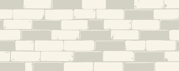 Obraz premium Gray and White Brick Wall Pattern Background