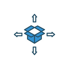 Obraz premium Parcel vector icon stock illustration