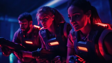 Laser Tag Team Arena Night Fun