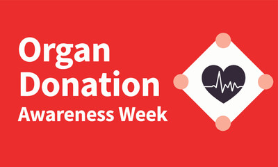 Organ Donation Awareness Week Red Heart Graphic