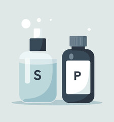 Fototapeta premium Salt and Pepper Shakers on Light Gray Background