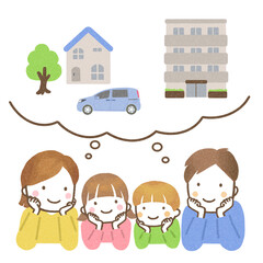 住宅購入を検討する家族