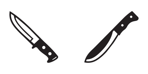 Knife Icons Silhouette Vector Illustration