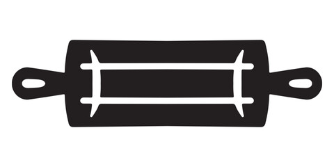 Rolling Pin Icons Silhouette Vector Illustration