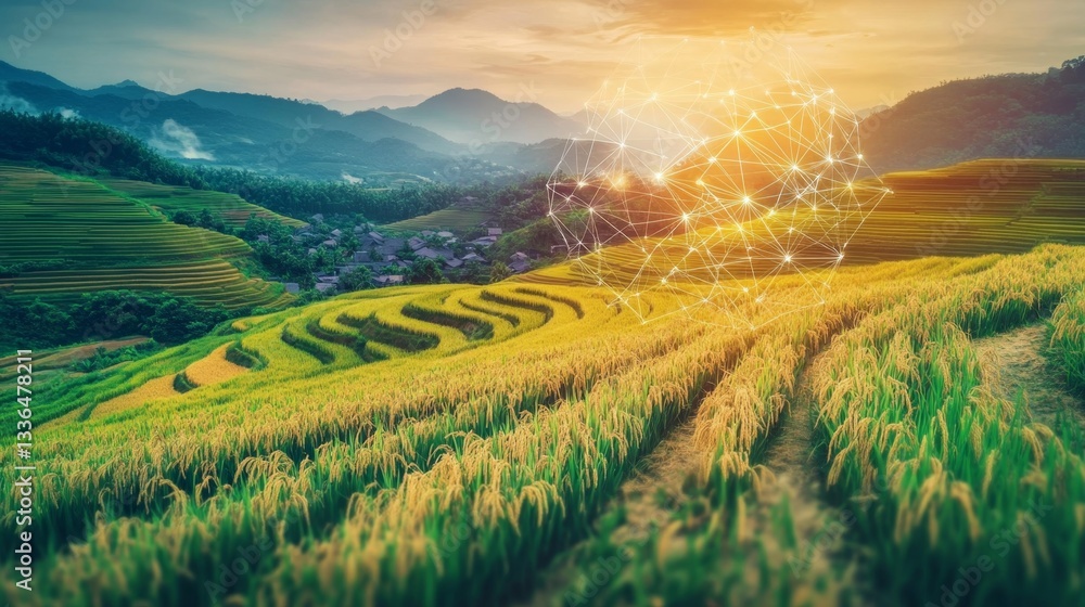 Poster integrating blockchain and ai technologies for gigapixel copy in the digital realm