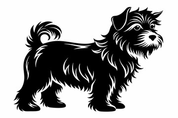 affenpinscher line art silhouette vector illustration