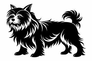 affenpinscher line art silhouette vector illustration
