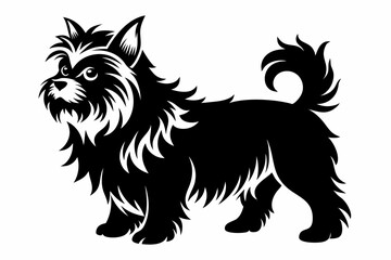 affenpinscher line art silhouette vector illustration