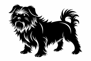 affenpinscher line art silhouette vector illustration
