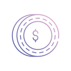 Coin vector icon stock illustration 