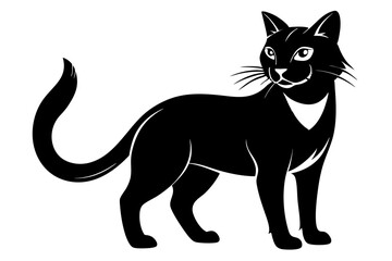 Fototapeta premium cat line art silhouette vector illustration