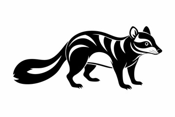 coati line art silhouette vector illustration