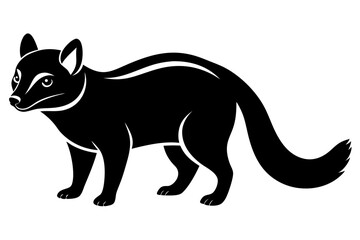 Obraz premium coati line art silhouette vector illustration