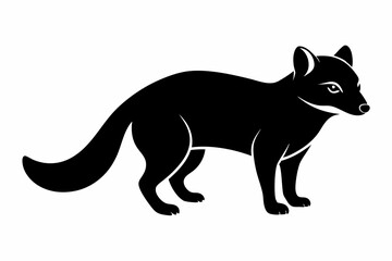 coati line art silhouette vector illustration