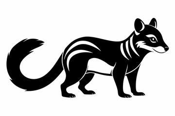 coati line art silhouette vector illustration