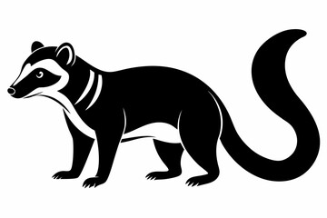 Obraz premium coati line art silhouette vector illustration