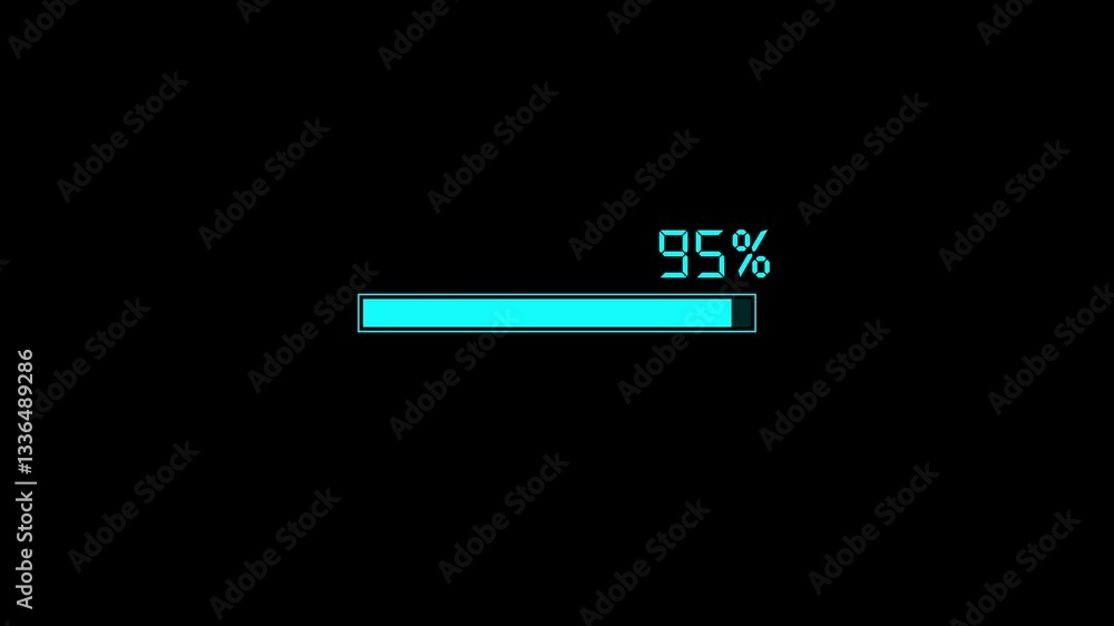 Poster 95%95% bar chart animation percentage diagrams modern animation design percentage square rectangle 4