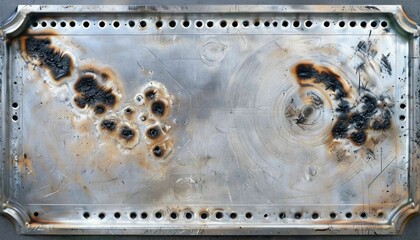 old rusty metal plate