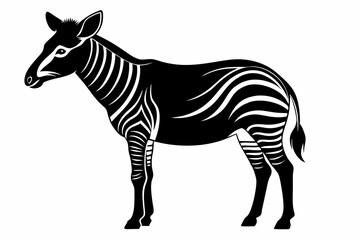 okapi line art silhouette vector illustration