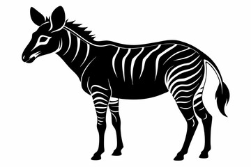 okapi line art silhouette vector illustration