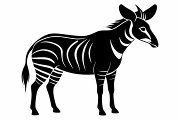 okapi line art silhouette vector illustration