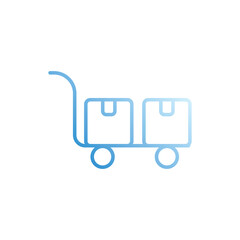 Trolley  vector icon stock illustration