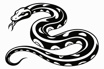 Fototapeta premium python line art silhouette vector illustration