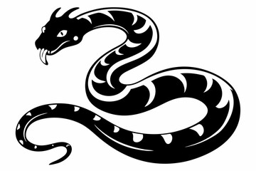 python line art silhouette vector illustration