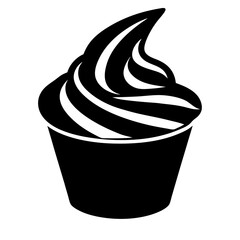 Sweet and delicious cupcake and ice cream vector illustration