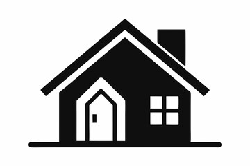 Obraz premium web home flat icon line art silhouette vector illustration