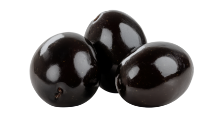 black olives isolated on white background