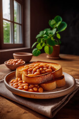 Baked Bean Month. Baked beans on toast