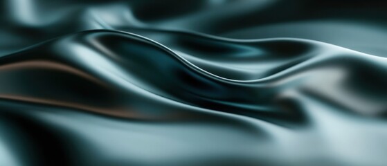 Fototapeta premium An abstract image depicting flowing waves of smooth shiny fabric