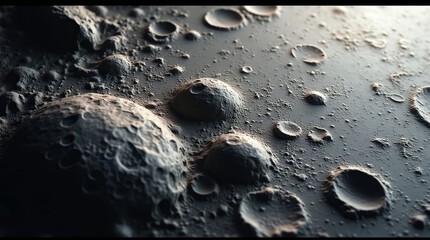 A close up of a rocky surface with many small holes and craters