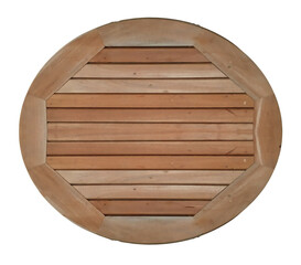 oval circle wooden board isolated object