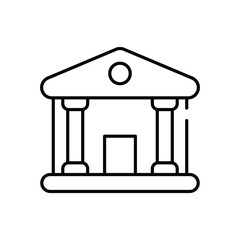 Bank vector icon stock illustration 