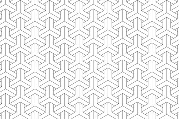 和柄 幾何学模様 線画 黒