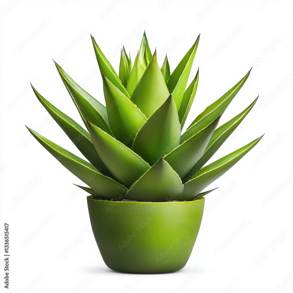 Poster a beautiful agave plant displaying its unique structure and lush green leaves captured in realistic 